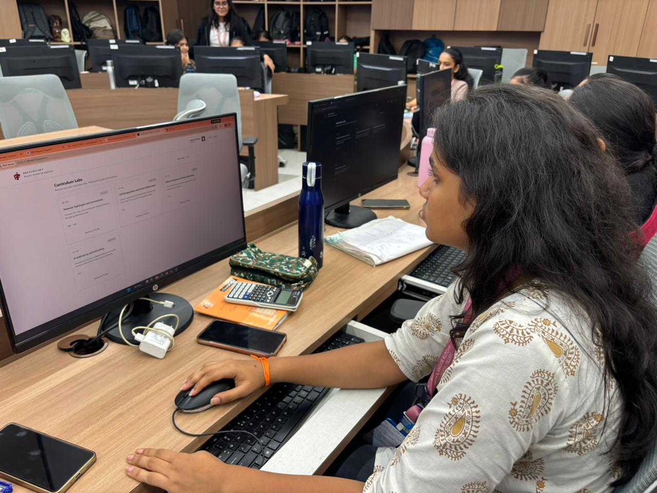 Student using the HackTheFort platform during pilot testing at SAKEC